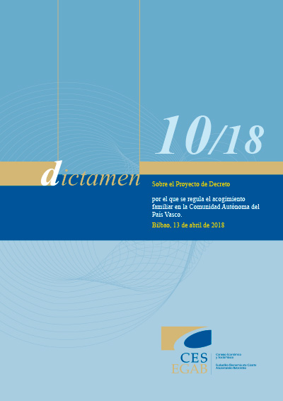 Dictamen 10/18 sobre el Proyecto de Decreto por el que se regula el acogimiento familiar en la Comunidad Autónoma del País Vasco