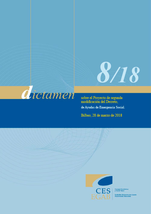 Dictamen 8/18 sobre el Proyecto de segunda modificación del Decreto de Ayudas de Emergencia Social