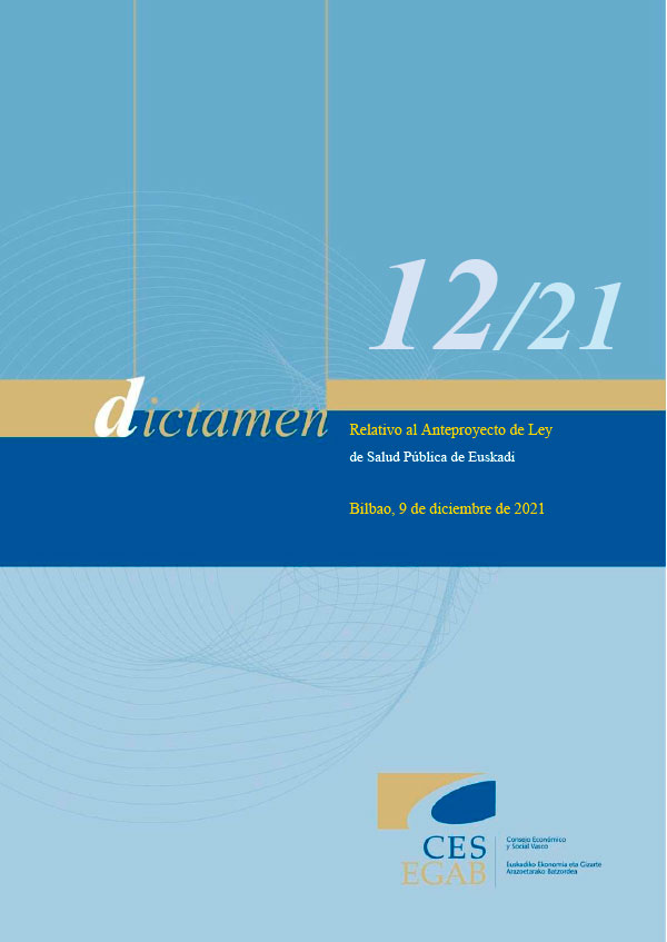 Dictamen 12/21 sobre el Anteproyecto de Ley de salud pública de Euskadi