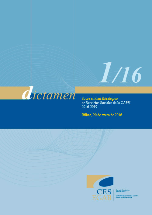 Dictamen 1/16 sobre el Plan Estratégico de Servicios Sociales de la CAPV 2016-2019