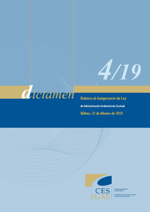 Dictamen 4/19 relativo al Anteproyecto de Ley de Administración Ambiental de Euskadi