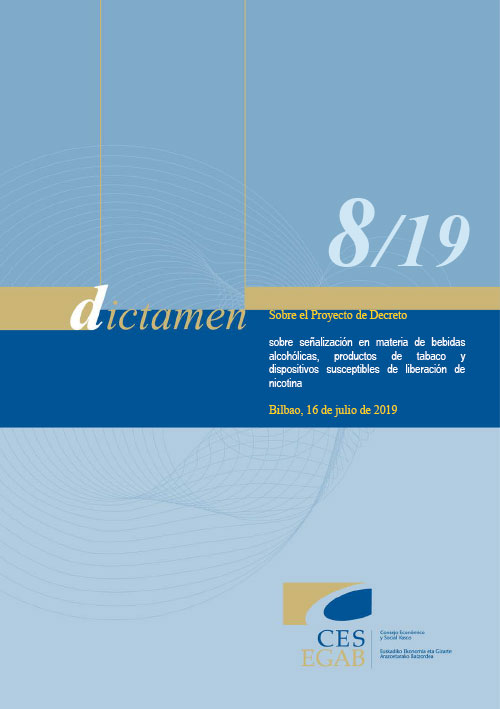 DICTAMEN 8/19 sobre el Proyecto de Decreto sobre señalización en materia de bebidas alcohólicas, productos de tabaco y dispositivos susceptibles de liberación de nicotina