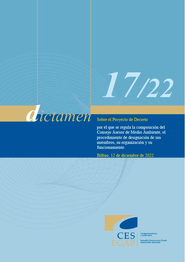 Dictamen 17/22 de 12 de diciembre, sobre el Proyecto de Decreto por el que se regula la composición del Consejo Asesor de Medio Ambiente, el procedimiento de designación de sus miembros, su organización y su funcionamiento
