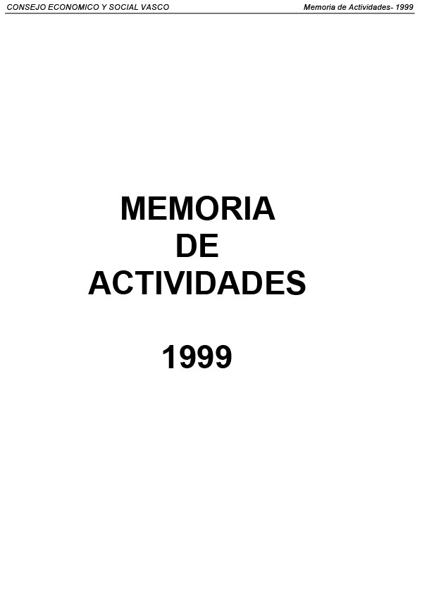 Memoria de Actividades 1999