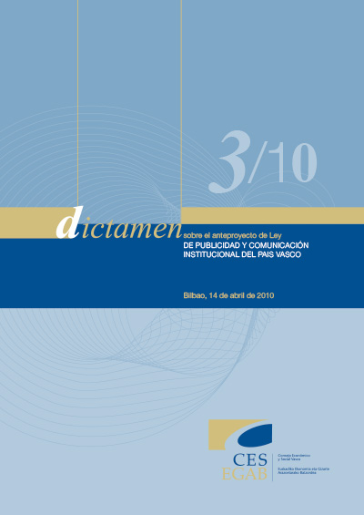 Dictamen 3/10 sobre el Anteproyecto de Ley de Publicidad y Comunicación Institucional del País Vasco