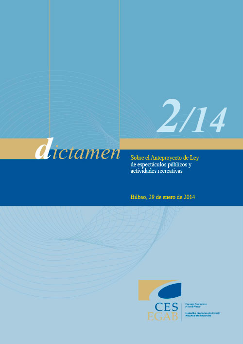 Dictamen 2/14 sobre el Anteproyecto de Ley de espectáculos públicos y actividades recreativas