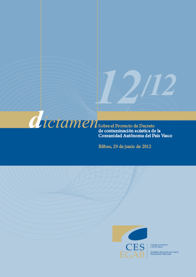 Dictamen 12/12 sobre el Proyecto de Decreto de contaminación acústica de la Comunidad Autónoma del País Vasco
