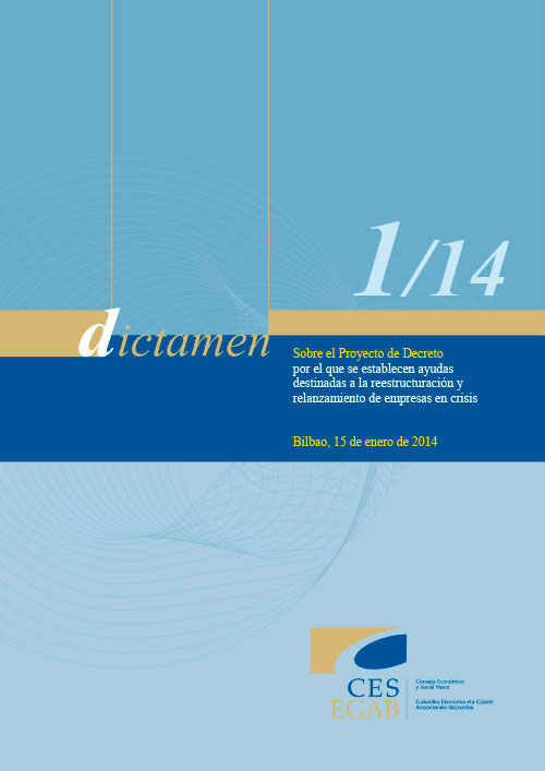 Dictamen 1/14 sobre el Proyecto de Decreto por el que se establecen ayudas destinadas a la reestructuración y relanzamiento de empresas en crisis