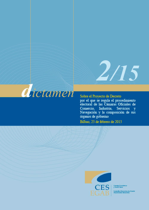 Dictamen 2/15 sobre el Proyecto de Decreto por el que se regula el procedimiento electoral de las Cámaras Oficiales de Comercio, Industria, Servicios y Navegación y la composición de sus órganos de gobierno
