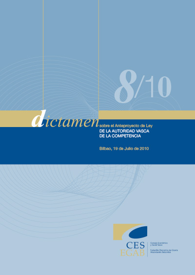 Dictamen 8/10 sobre el Anteproyecto de Ley de la Autoridad Vasca de la Competencia