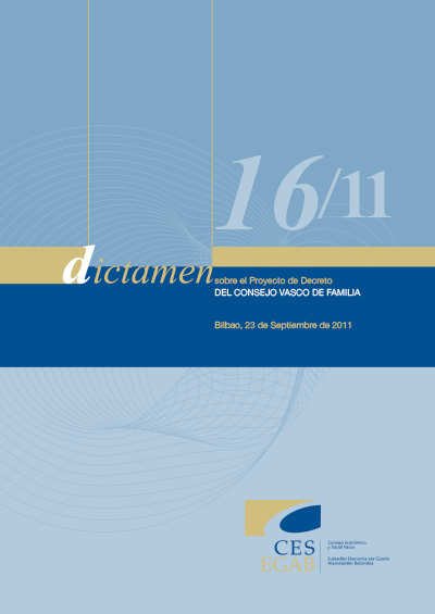 Dictamen 16/11 sobre el Proyecto de Decreto del Consejo Vasco de Familia