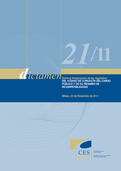 Dictamen 21/11 sobre el Anteproyecto de Ley reguladora del Código de Conducta del Cargo Público y de su régimen de incompatibilidades
